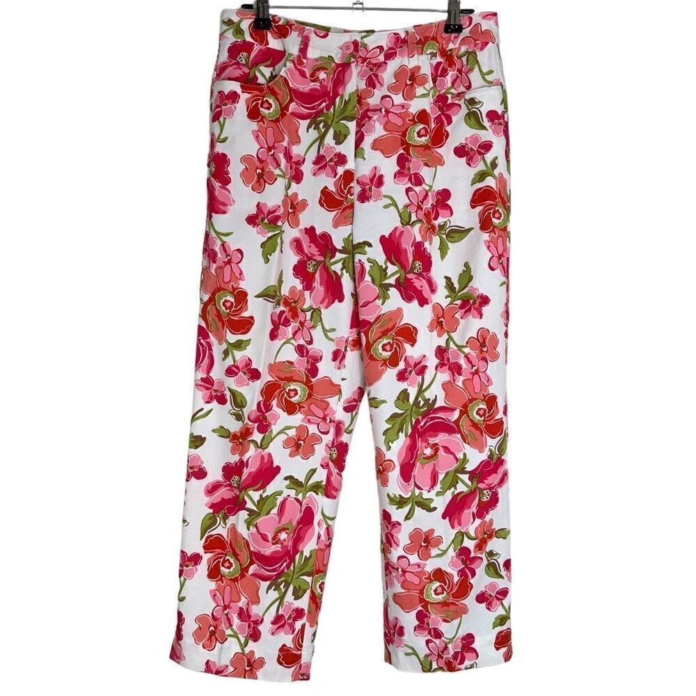 Vintage Talbots Women’s Feminine Floral Capri Pants Size 4 Girlcore Coquette